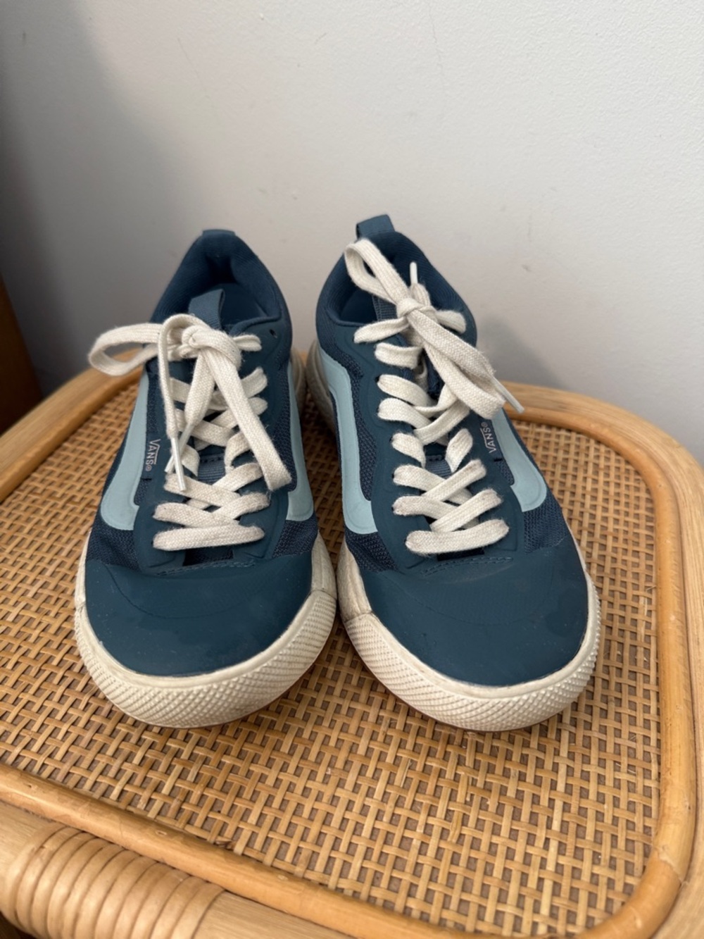 Woman’s Vans Blue Sneakers with Light Blue Accents